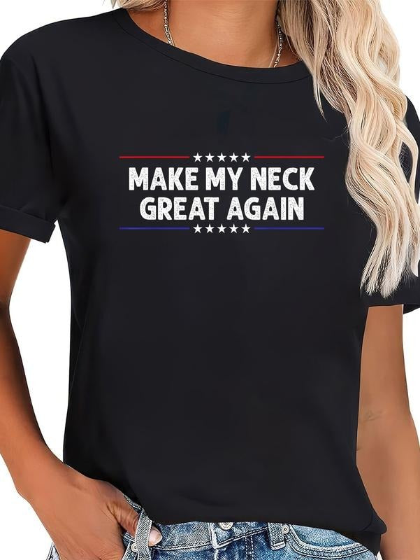 cotton Make My Neck Great Again Funny Neck Injury Surgery Recovery T-Shirt casual Fashion graphic tees women Hoodie,...