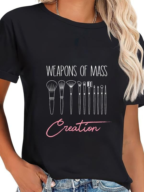 cotton Makeup Brush for Makeup Artist MUA - Funny Mass Creation T-Shirt casual Fashion graphic tees women Hoodie, Sweatshirt