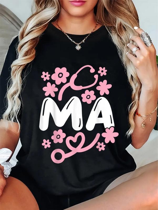cotton Medical Assistant MA Certified Medical Assistant CMA T-Shirt casual Fashion graphic tees women Hoodie, Sweatshirt