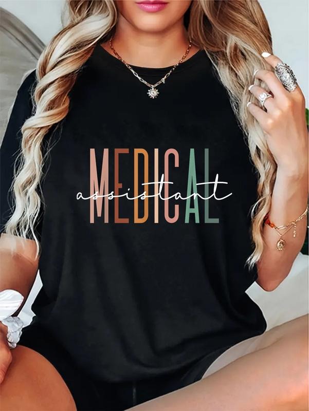 cotton Medical Assistant Nurse Life Doctor Assistant Student T-Shirt casual Fashion graphic tees women Hoodie, Sweatshirt
