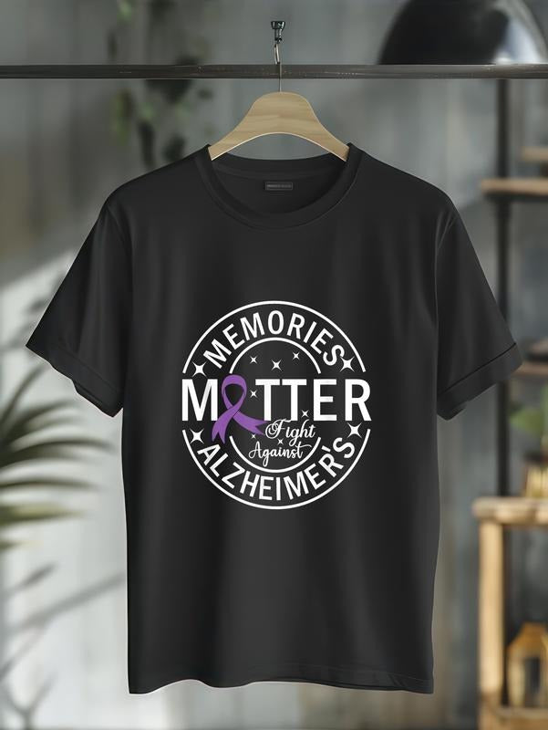 cotton Memories Matter Fight Against Alzheimer's T-Shirt casual Fashion graphic tees women Hoodie, Sweatshirt