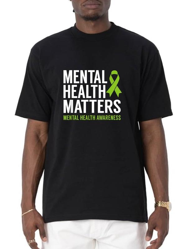 cotton Mental Health Matters Men Women Kids Mental Health Awareness T-Shirt casual Fashion graphic tees women Hoodie,...