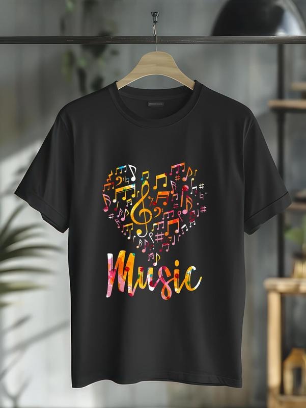 cotton Musician Gift Musical Instrument Music Notes Treble Clef T-Shirt casual Fashion graphic tees Hoodie, Sweatshirt