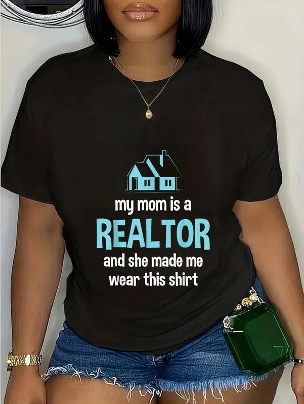 cotton My Mom Is A Realtor - Funny Real Estate Agent Gift T-Shirt casual Fashion graphic tees women Hoodie, Sweatshirt