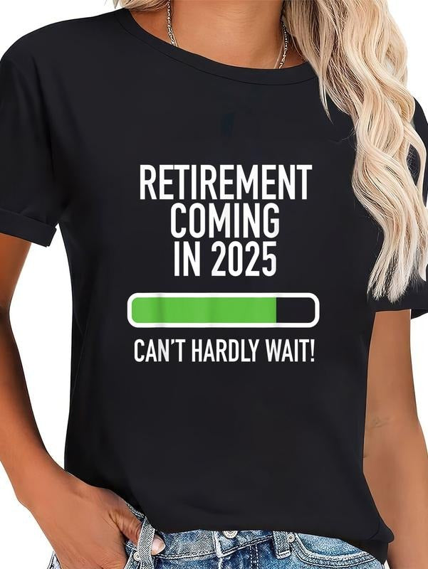 cotton My Retirement Coming Soon in 2025 | Almost Retired Countdown T-Shirt casual Fashion graphic tees women Hoodie,...