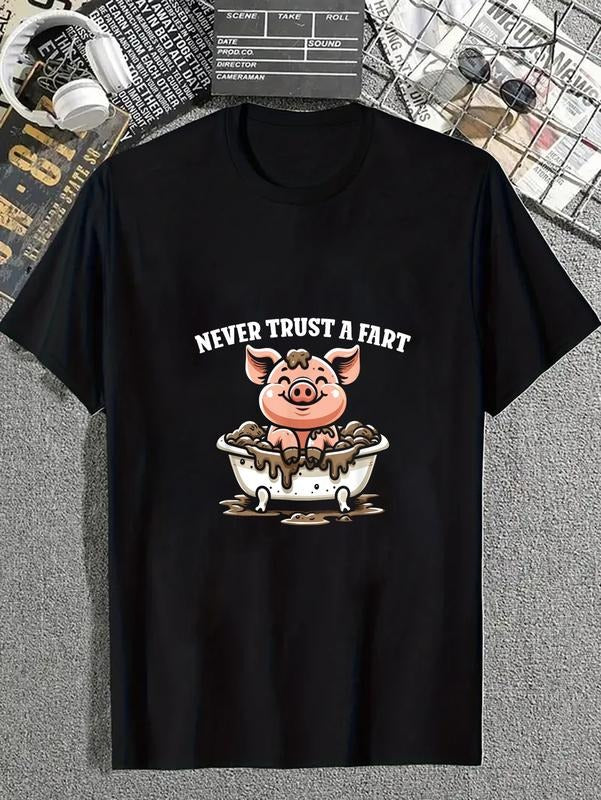 cotton Never Trust A Fart - Funny Graphic Sarcastic Fart Humor T-Shirt casual Fashion graphic tees for women Hoodie,...