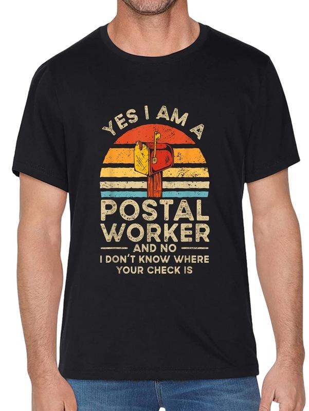 cotton Postal Worker Mail Delivery Postman T-Shirt casual Fashion graphic tees for women Hoodie, Sweatshirt
