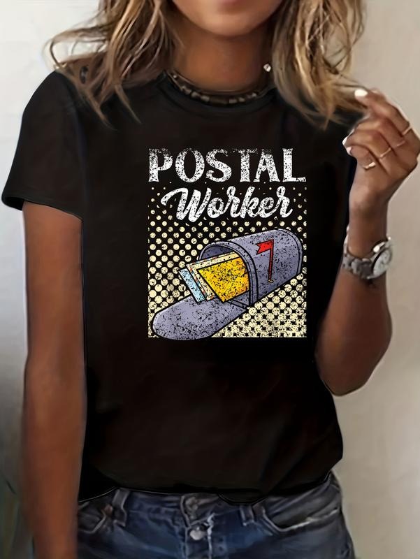 cotton Postal Worker Mailman Mail Postman Courier T-Shirt casual Fashion graphic tees for women Hoodie, Sweatshirt
