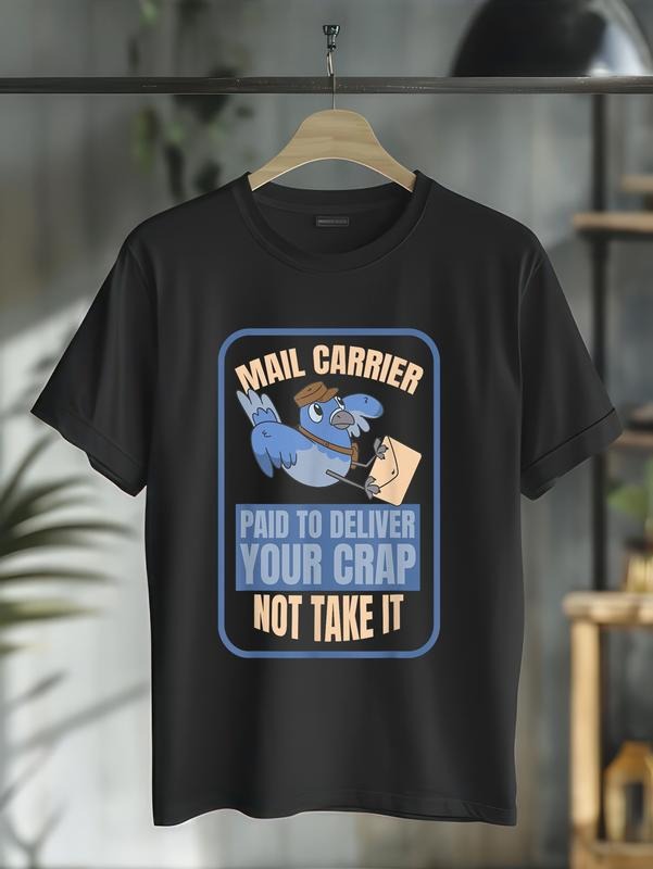 cotton Postman Worker Postal Worker Mailman Funny Mail Carrier Bird T-Shirt casual Fashion graphic tees for women Hoodie,...