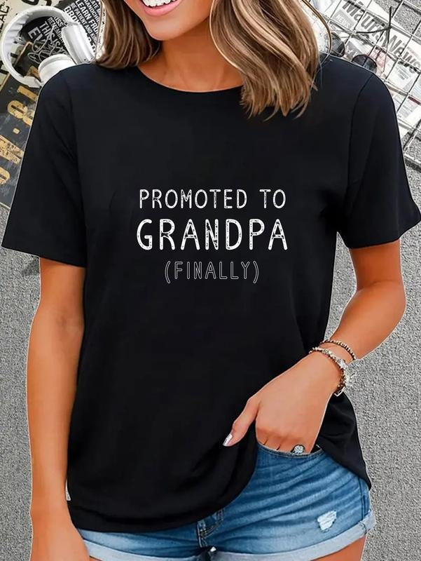 cotton Pregnancy Announcement For Grandparents Funny Grandpa Baby T-Shirt casual Fashion graphic tees women Hoodie,...