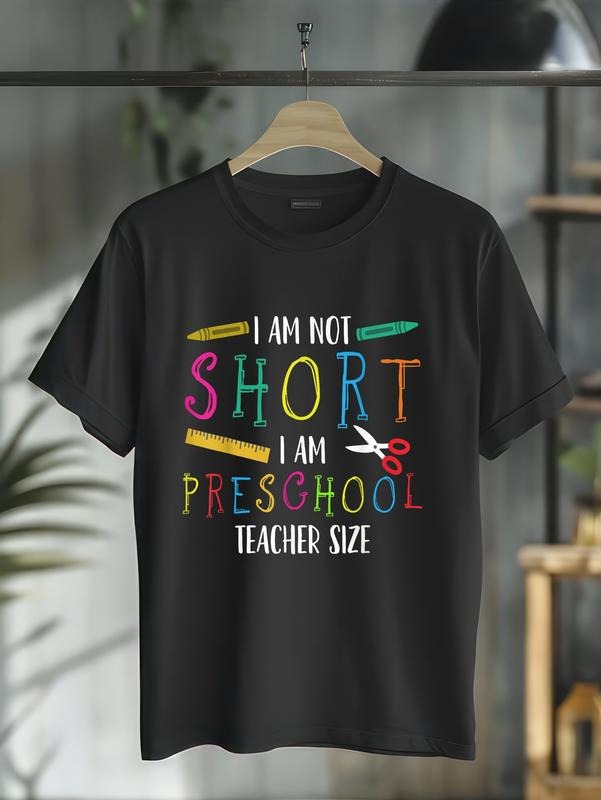 cotton Preschool Teacher Short Pre-K Teacher T-Shirt casual Fashion graphic tees women Hoodie, Sweatshirt | HypeCrazeTee.com