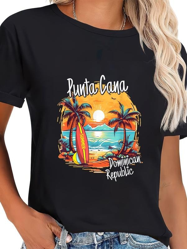 cotton Punta Cana Vacation Dominican Republic Beach Family Trip T-Shirt casual Fashion graphic tees women Hoodie, Sweatshirt