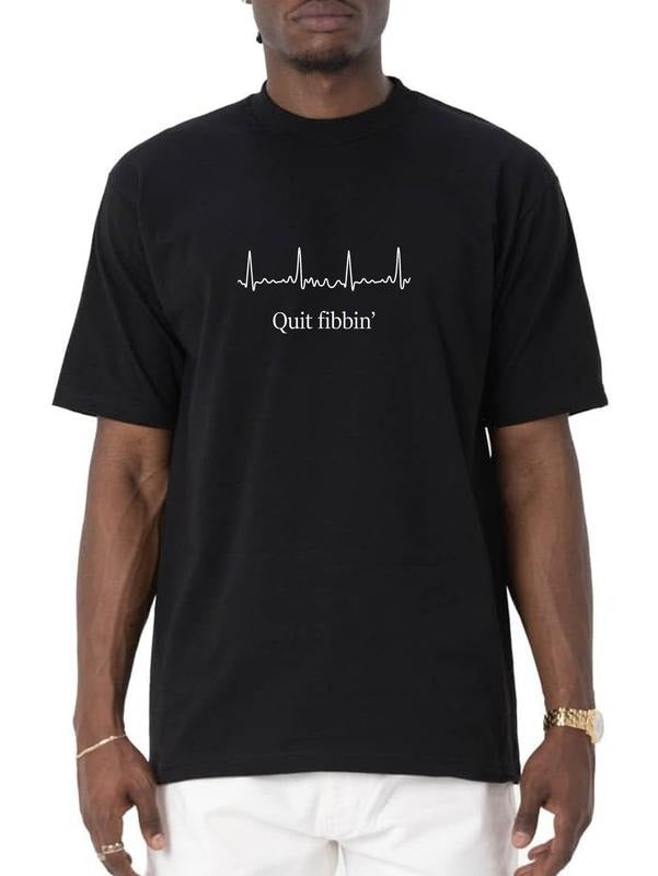 cotton Quit Fibbin shirt Atrial Fibrillation Funny medical T-Shirt casual Fashion graphic tees women Hoodie, Sweatshirt