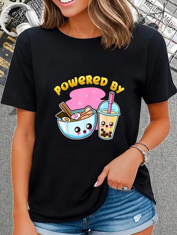 cotton Ramen Bubble Tea Boba Japanese Noodles Anime K-POP Merch T-Shirt casual Fashion graphic tees Hoodie, Sweatshirt
