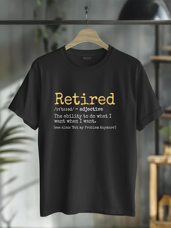 cotton Retired Definition Funny Retirement Gag T-Shirt casual Fashion graphic tees women Hoodie, Sweatshirt