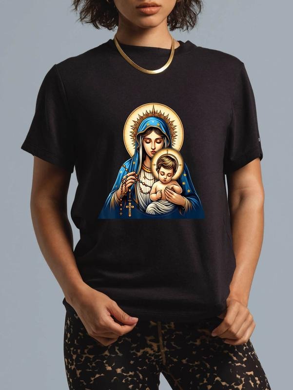 cotton Rosary Mysteries T-Shirt casual Fashion graphic tees for women Hoodie, Sweatshirt | HypeCrazeTee.com