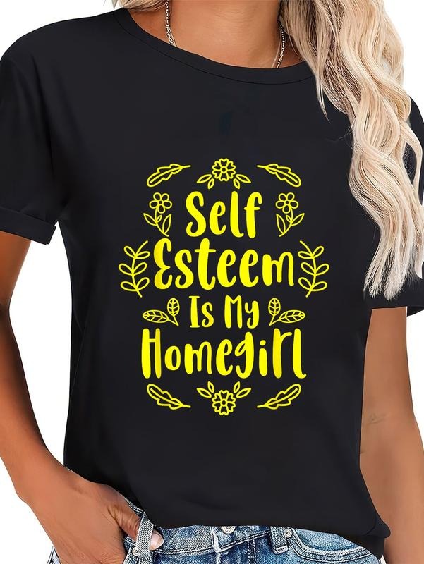 cotton Self-Esteem Is My Home Girl and I T-Shirt casual Fashion graphic tees women Hoodie, Sweatshirt | HypeCrazeTee.com