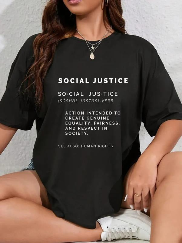cotton Social Justice Definition Shirt | SJW, Liberal, Civil Rights T-Shirt casual Fashion graphic tees for women Hoodie,...
