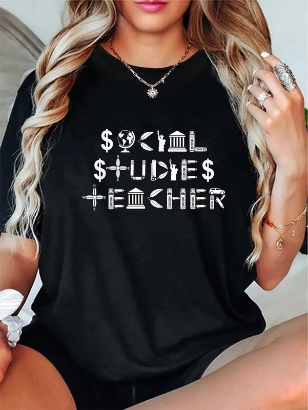 cotton Social Studies Teacher Gift Men Women T-Shirt T-Shirt casual Fashion graphic tees for women Hoodie, Sweatshirt