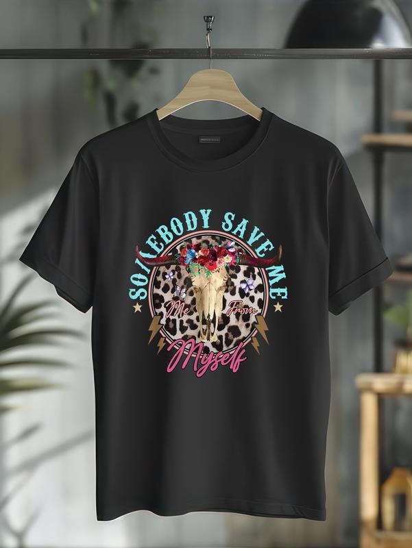 cotton Somebody Save Me, Country Music, Retro Cowgirl Tee Western T-Shirt casual Fashion graphic tees for women Hoodie,...