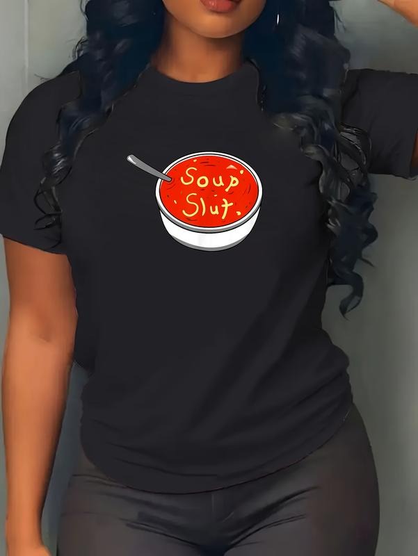 cotton Soup Slut Funny Soup Graphic Saying T-Shirt casual Fashion graphic tees for women Hoodie, Sweatshirt