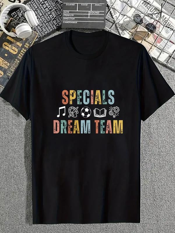 cotton Specials Dream Team Teacher Back to School Art Music PE T-Shirt casual Fashion graphic tees for women Hoodie,...