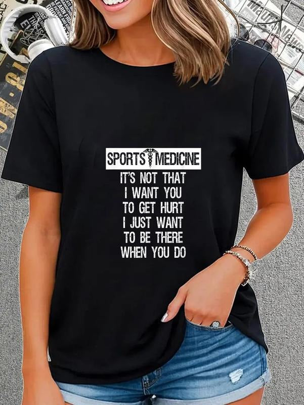 cotton Sports Medicine Graphic Funny T-shirt T-Shirt casual Fashion graphic tees for women Hoodie, Sweatshirt