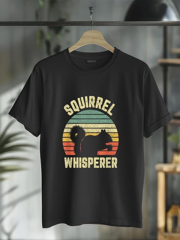 cotton Squirrel T Shirt Squirrel Whisperer Lover Retro Tshirt T-Shirt casual Fashion graphic tees for women Hoodie,...