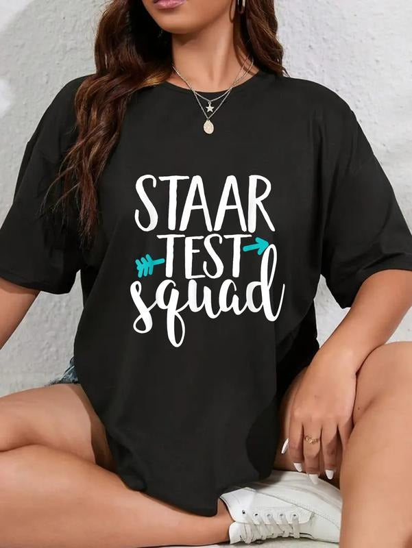 cotton Staar Test Squad Elementary Teacher Test Day T-Shirt casual Fashion graphic tees women Hoodie, Sweatshirt