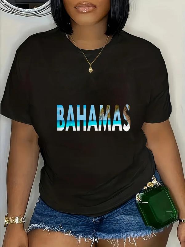 cotton Tropical Beach Bahamas Surf Shirts Travel Surf Tee T-Shirt Bahamas Nassau T-Shirt casual Fashion graphic tees...