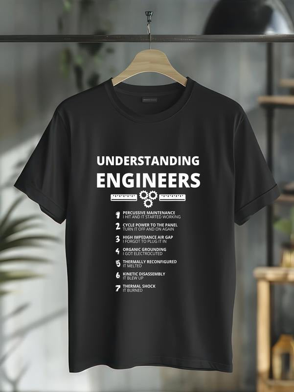 cotton Understanding Engineers - Funny Sarcastic Engineering Gift T-Shirt Fashion printing Tshirt for women Hoodie,...