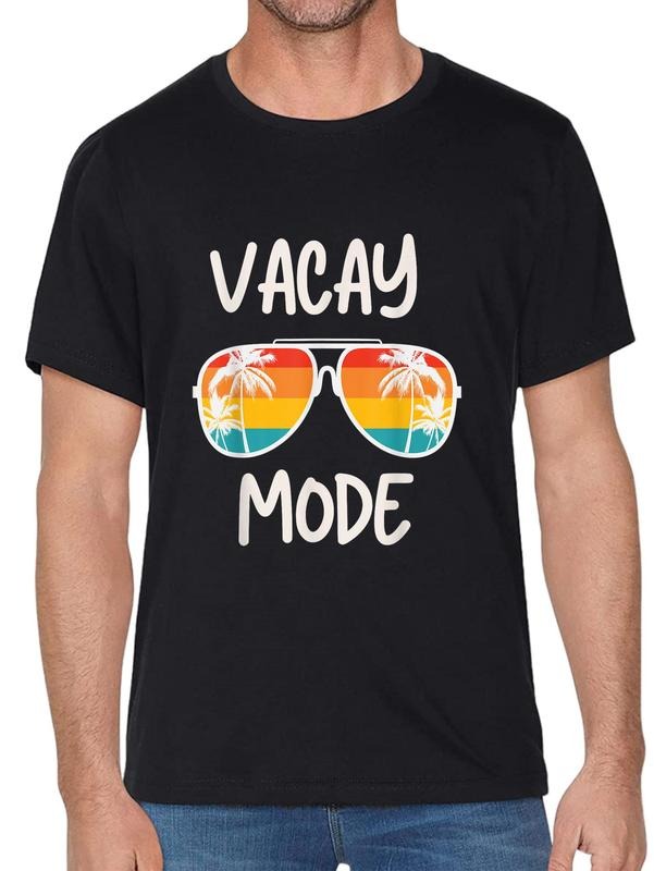 cotton Vacation Summer Sunglass and Palm Trees Vacay Mode Ocean T-Shirt casual Fashion graphic tees women Hoodie, Sweatshirt