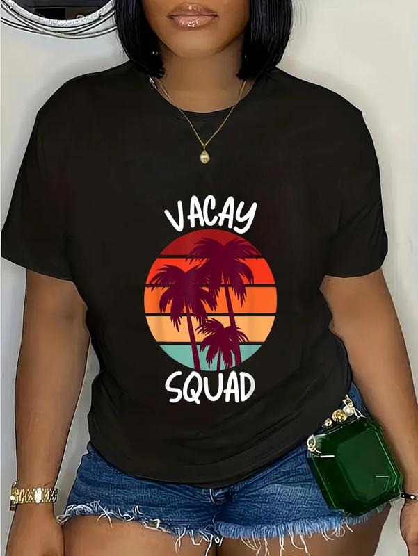 cotton Vacay Squad Summer Vacation Family Friends Trip Palm Trees T-Shirt casual Fashion graphic tees women Hoodie,...