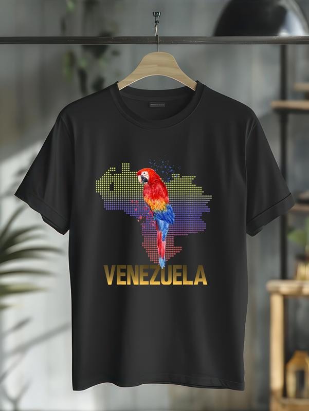 cotton Venezuela Macaw Guacamayo Venezuelan Gifts Shirt T-Shirt casual Fashion graphic tees for women Hoodie, Sweatshirt