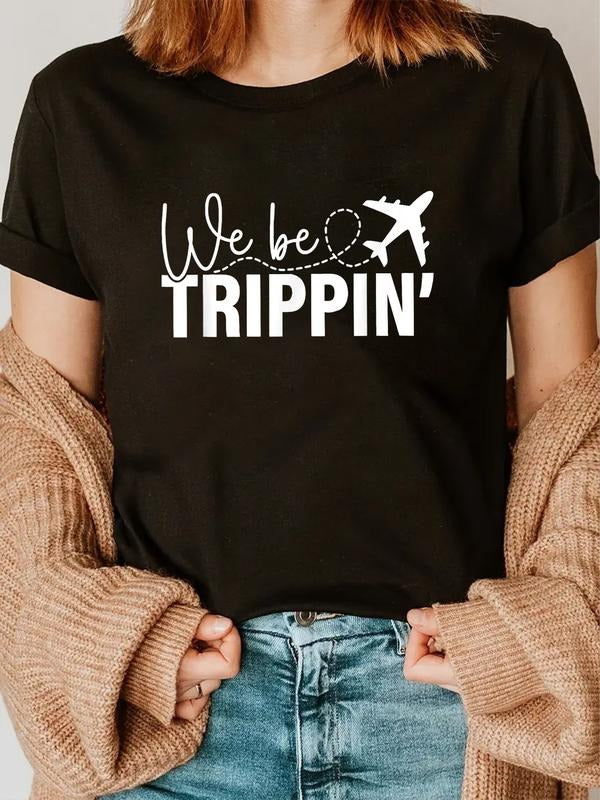 cotton We Be Trippin' Hawaii Beach Summer Vacation Family Matching T-Shirt casual Fashion graphic tees women Hoodie,...