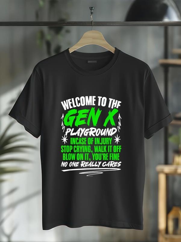 cotton Welcome To Gen X Humor Generation X Funny Gen X T-Shirt casual Fashion graphic tees for women Hoodie, Sweatshirt