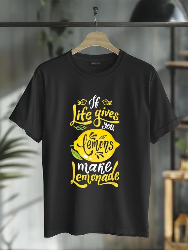 cotton When Life Gives You Lemons Make Lemonade Gift T-Shirt casual Fashion graphic tees for women Hoodie, Sweatshirt