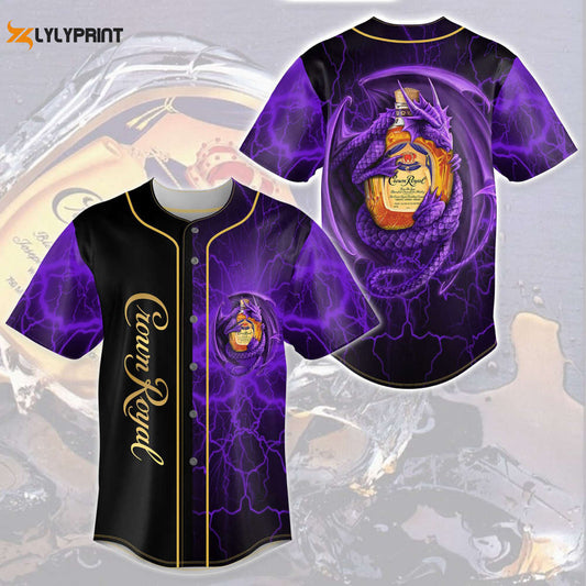 Crown Royal Dragon Thunder All Over Print 3D Unisex Baseball Jersey - lylyprint.com