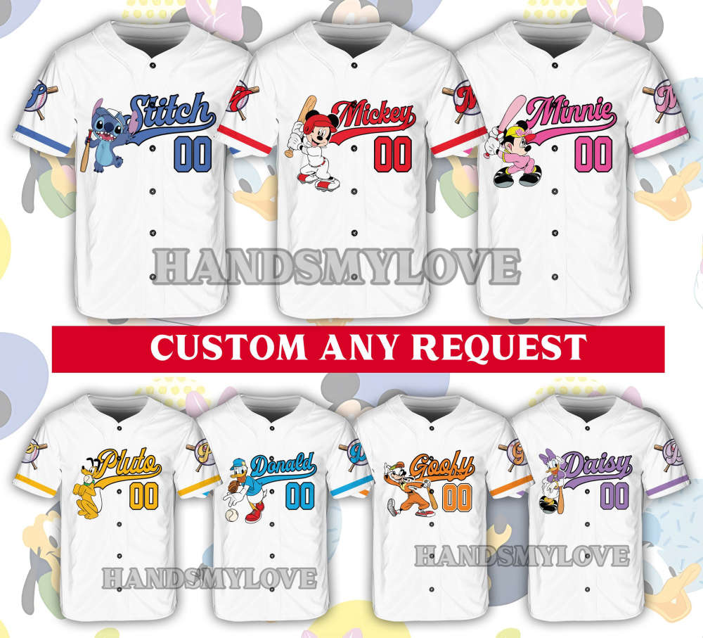 Custom Mickey Game Day Baseball Jersey - Perfect Outfit for Baseball Fans & Lovers - Bafud