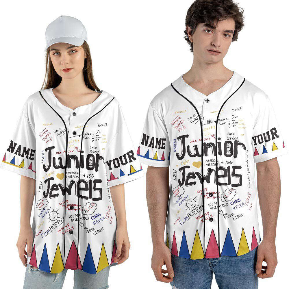 Custom Name And Number Junior Jewels Music Baseball Jersey, You Belong With Me Gift Merch - lylyprint.com