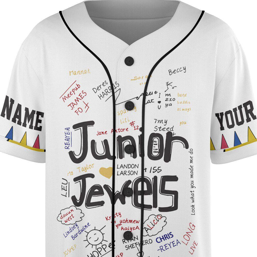 Custom Name And Number Junior Jewels Music Baseball Jersey, You Belong With Me Gift Merch - lylyprint.com