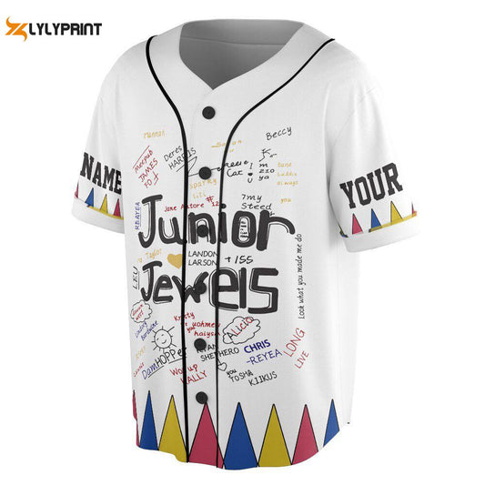 Custom Name And Number Junior Jewels Music Baseball Jersey, You Belong With Me Gift Merch - lylyprint.com