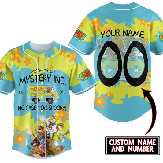 Customized Mystery Inc. Scooby-Doo Cartoon Baseball Jersey