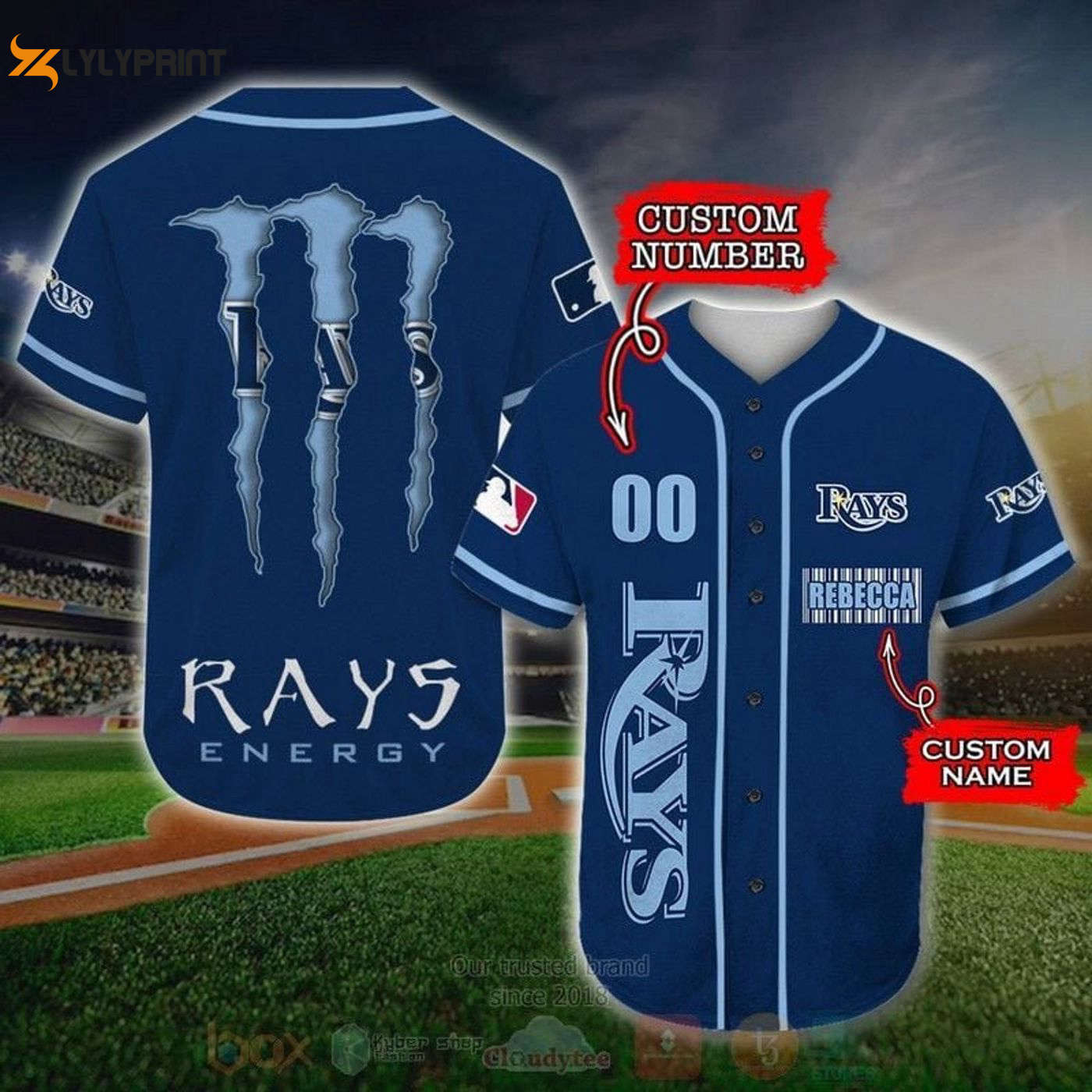 Personalized Tampa Bay Rays Baseball Jersey: Ideal MLB Gift for Baseball Fans - Men & Women - lylyprint.com