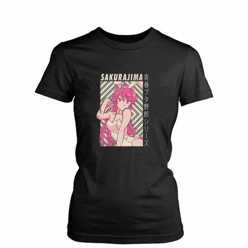 Cute Mai Sakurajima Anime Girl Womens T-Shirt Tee