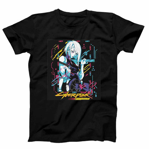 Cyberpunk Edgerunners Lucy Anime Art Love Mens T-Shirt Tee