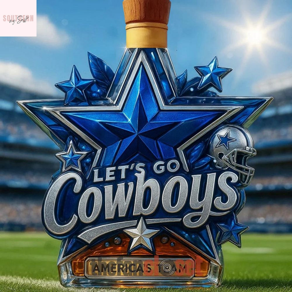 Dallas Cowboys America Team Football Whiskey Bottle