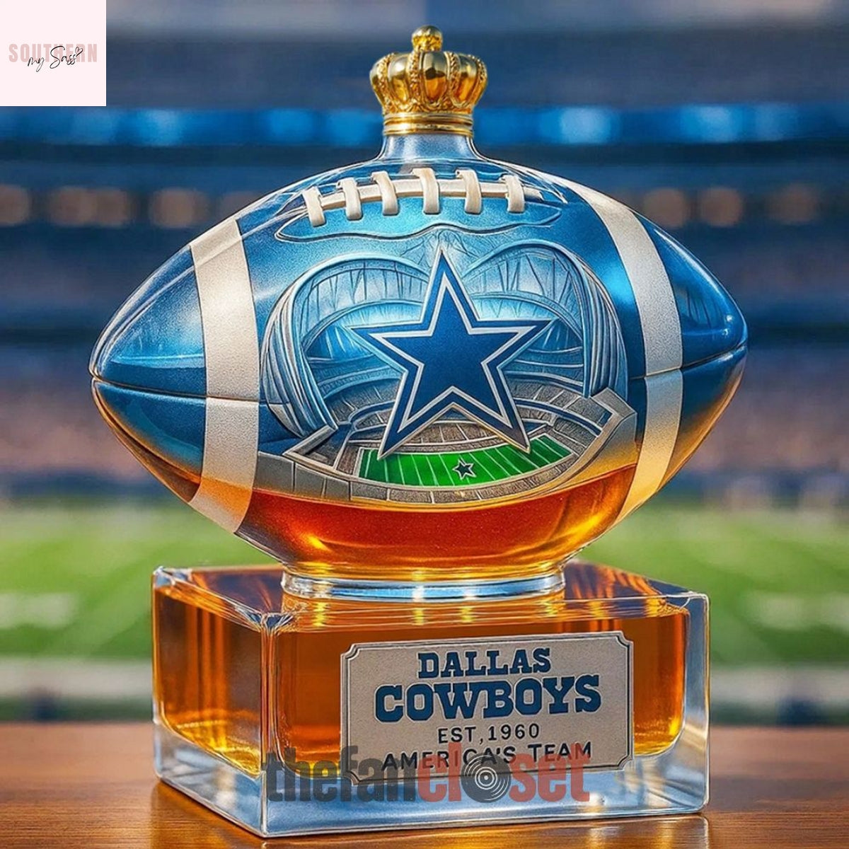 Dallas Cowboys Poured in Glory Whiskey Bottle