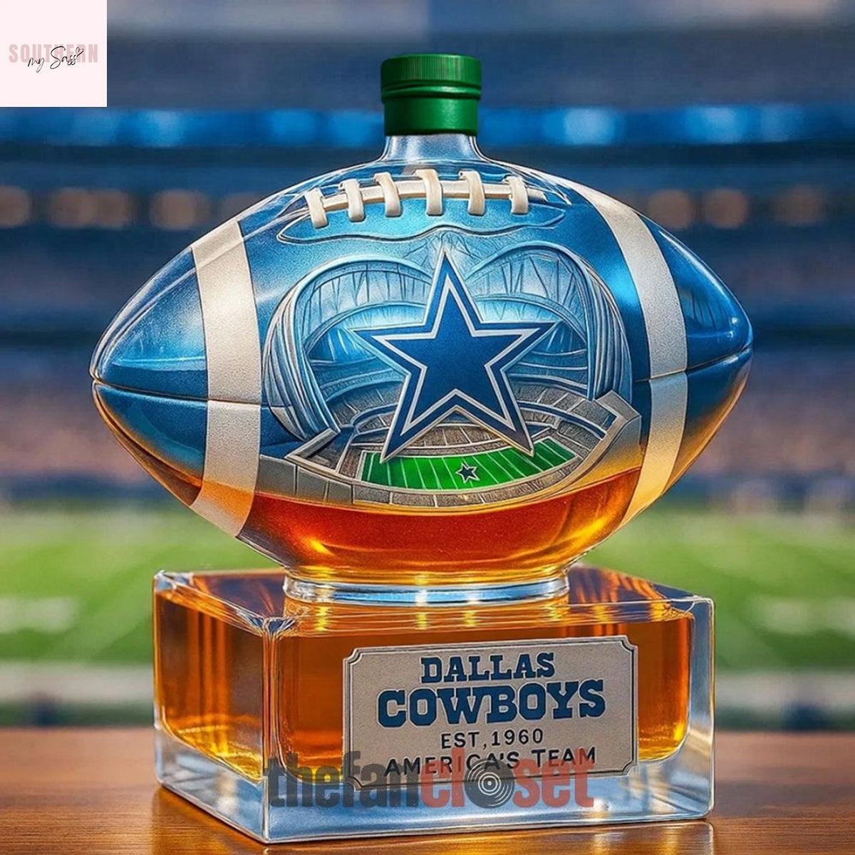 Dallas Cowboys Poured in Glory Whiskey Bottle