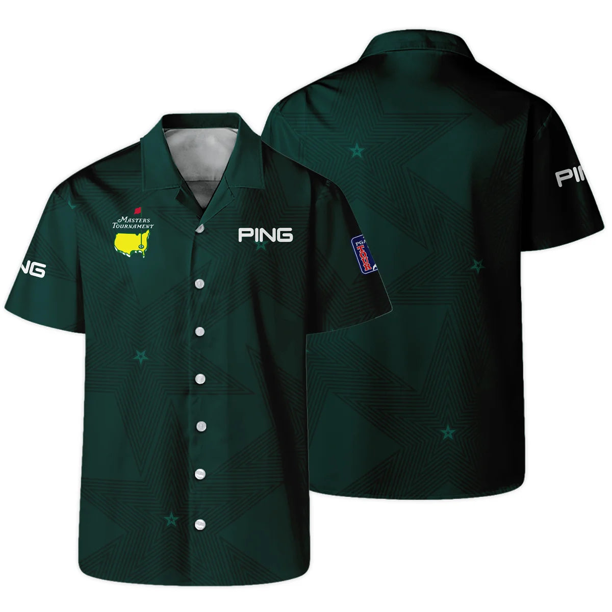 Dark Green Background Masters Tournament Ping Hawaiian Shirt Style Classic Oversized Hawaiian Shirt